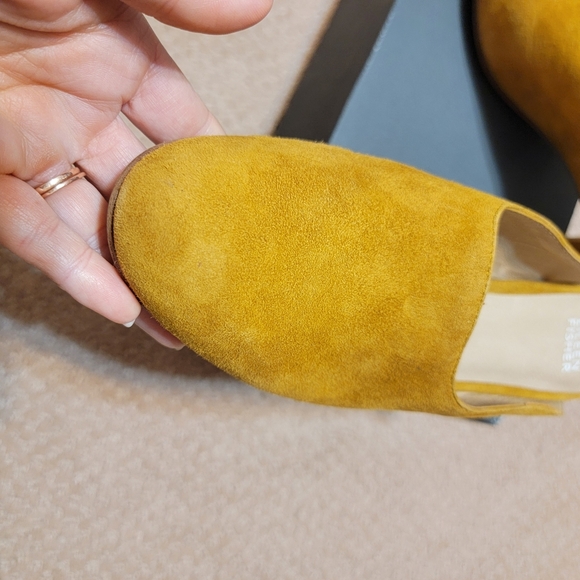 Eileen Fisher Brief Suede Mule New Elegant Mustard Tan Size 8 With Box $195‎ - Picture 4 of 11